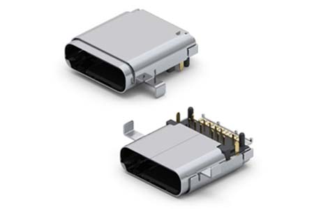 Mid-Mount SuperSpeed USB 3.1 Type C Receptacle