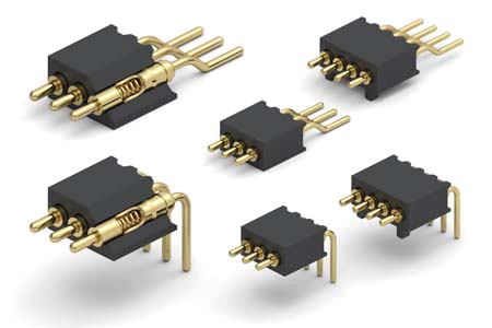 Fine Pitch Right Angle & Horizontal SMT Spring Loaded (Pogo) Connectors