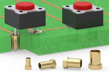 Solderless press-fit receptacles