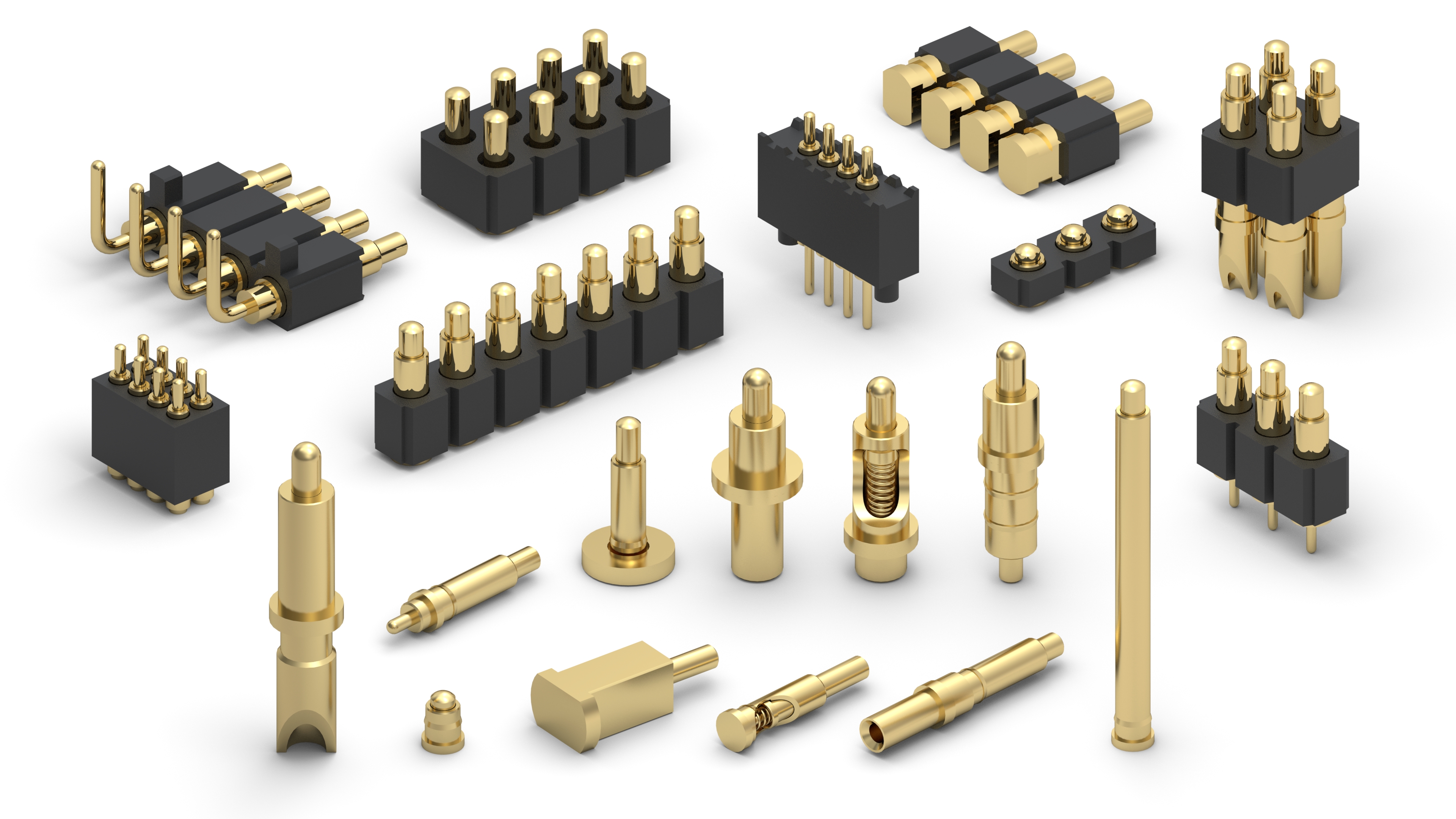 Spring Loaded (Pogo) Contact Connectors for Battery & Board Interconnects