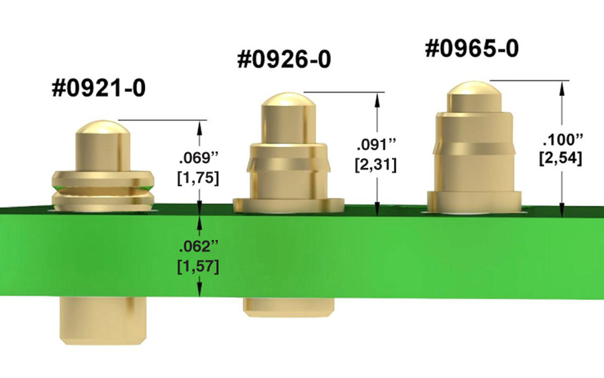 Ultra-Low and Low Profile Spring (Pogo) Pins