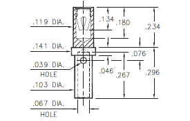 3920-0-01-34-00-00-08-0 - Wire Termination Pin - Crimp Type