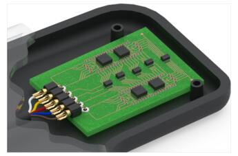 Right angle solder-cup connector 