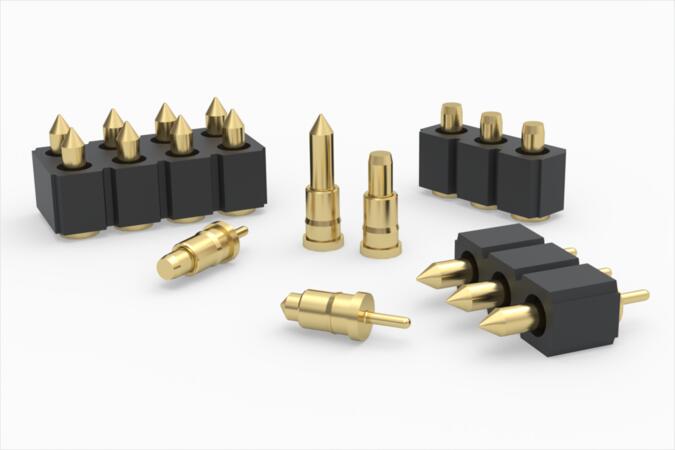 Flat and Pointed Tip Spring-Loaded Pins and Connectors